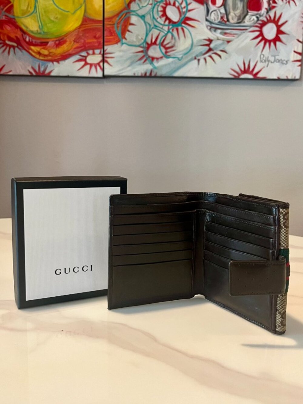 Authentic Vintage Gucci Ophidia GG Canvas Wallet + Box - Picture 8 of 15